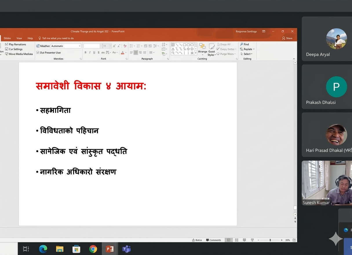 Virtual Session on Climate Change and its Impact on Women and Children Conducted